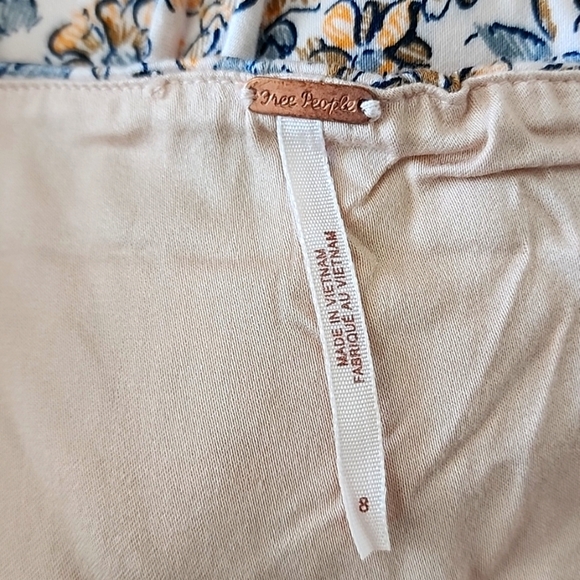 Free People Square Neck Floral Mini Dress Size 8 - Picture 8 of 8